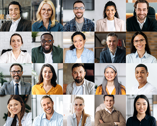 Grid of 20 headshots
